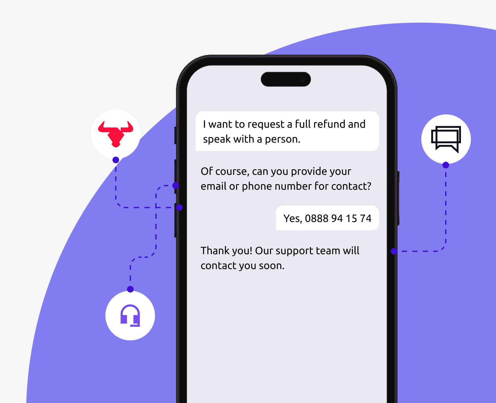 Chatbot de support pour les tickets - IA qui automatise les demandes des clients